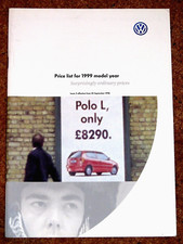 1999 VW PRICE LIST - Polo 16V Golf GTI Golf Cabrio Passat Sharan VR5 Syncro TDI