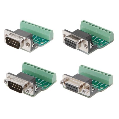 DB9 Male/Female D-SUB Adapter Plate Connector RS232 Serial To Terminal Board Sig