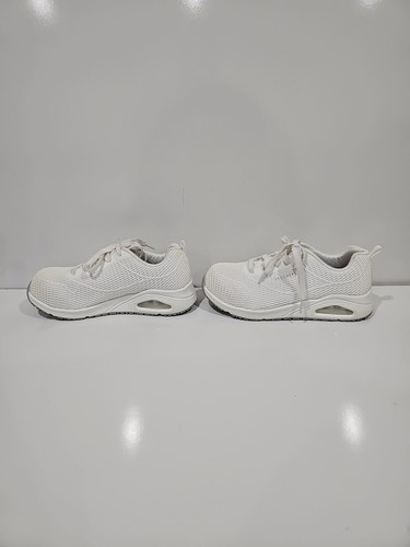 SKECHERS WOMENS WORK SNEAKER US 8.5 WHITE 108072 COMP TOE SLIP RESISTANT SOLE - Picture 3 of 12
