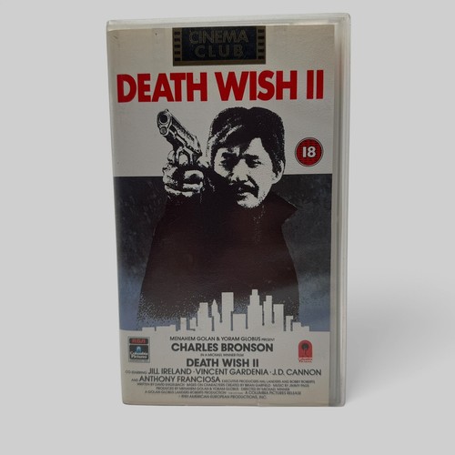 Death Wish II VHS Charles Bronson UK PAL Video Tape Cinema Club 18 Rated - Picture 2 of 6