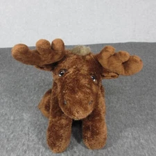 Purr-Fection by MJC Moose 13 In Plush Floppy Brown Reindeer Soft Fuzzy