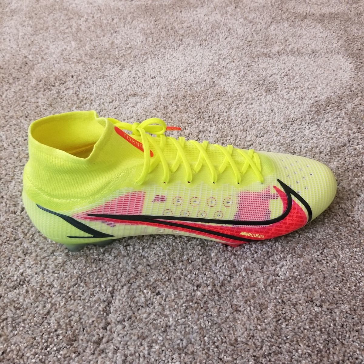 NEW Superfly 8 Elite FG Men's Size 13 Volt/Bright Crimson