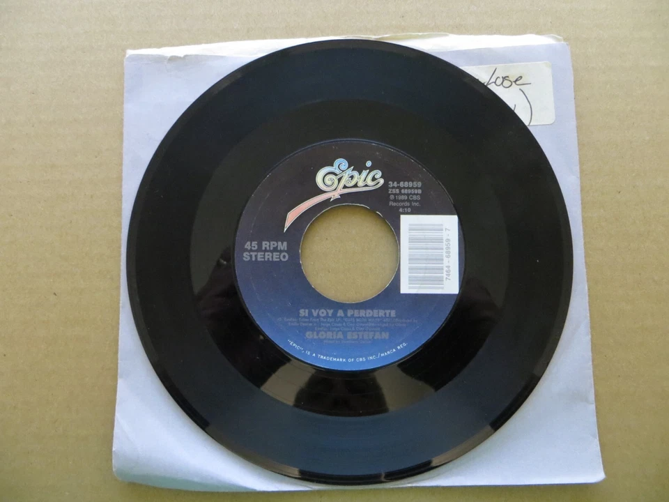 Gloria Estefan – Don't Wanna Lose You - 1989 Epic 34-68959 7" Single VG+/Generic - Image 4 of 4