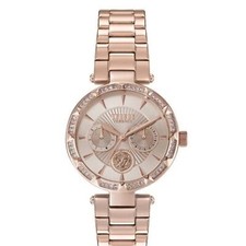 VERSUS VERSACE Swarovski Crystal & Rose Goldtone Stainless Steel Bracelet - NWT