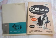 Two LOWREY ORGAN Manuals -- POINTER System, 1958  HOLIDAY MODEL Owner's Manual