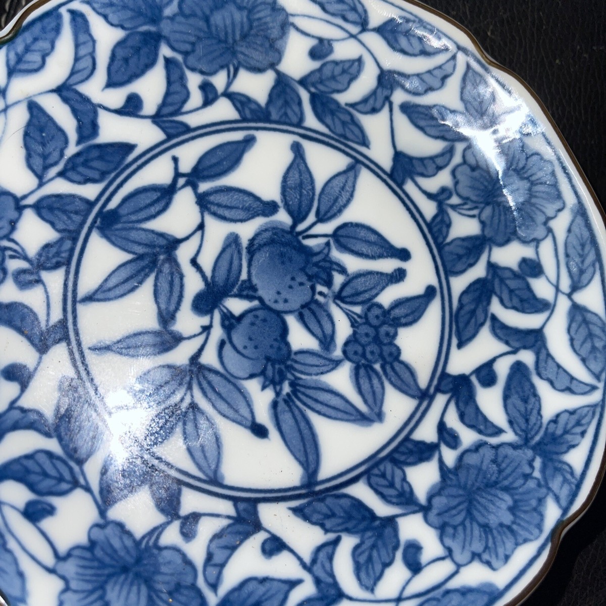 Vintage Takahashi San Francisco pottery blue dish, blue trinket