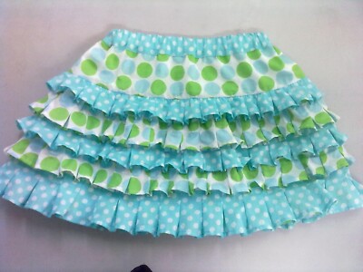 Baby Girls Turquoise Blue Green Polka Dot CUTE Ruffled Skirt Sizes 2T -12