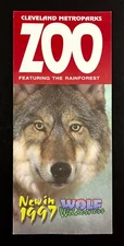 1997 Cleveland OhioMetropolis Zoo New Wolf Wilderness Vintage Travel Brochure