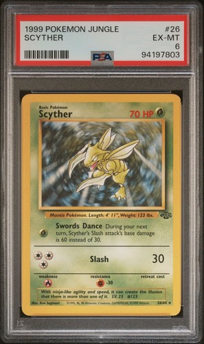 Scyther (Unlimited) graded PSA 6 for sale on eBay