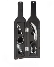 5-PC Wine Bottle Tools Gift Set, Wine Pourer, Stopper, Cutter, Drip Ring, Opener