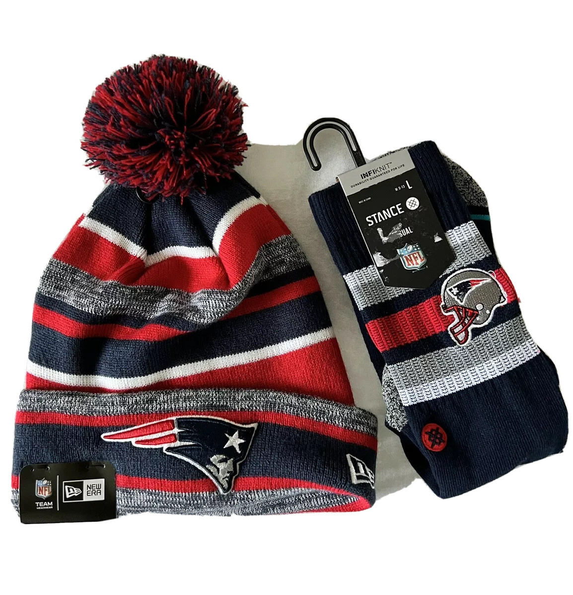 NFL Team Apparel RARE New England Patriots Bundle Beanie 