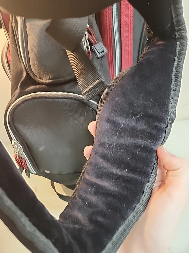 Bolsa de pie de golf Golden Bear 9 bolsillos con cremallera 35" con juego de palos Foto 3 de 4