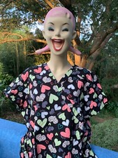 SALE  SCRUB STAR Heart Valentine Sweet Tart Scrubs Top Womens Sz XL    sj17j4