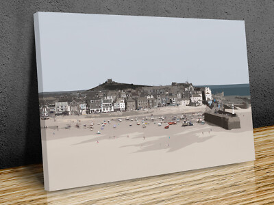 St Ives Cornwall UK  illustration canvas print