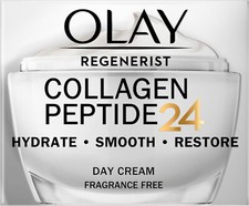 Image of Olay Regenerist Collagen Peptide 24 Day Cream 50ml Free Gift 7 Day Facial Wipes