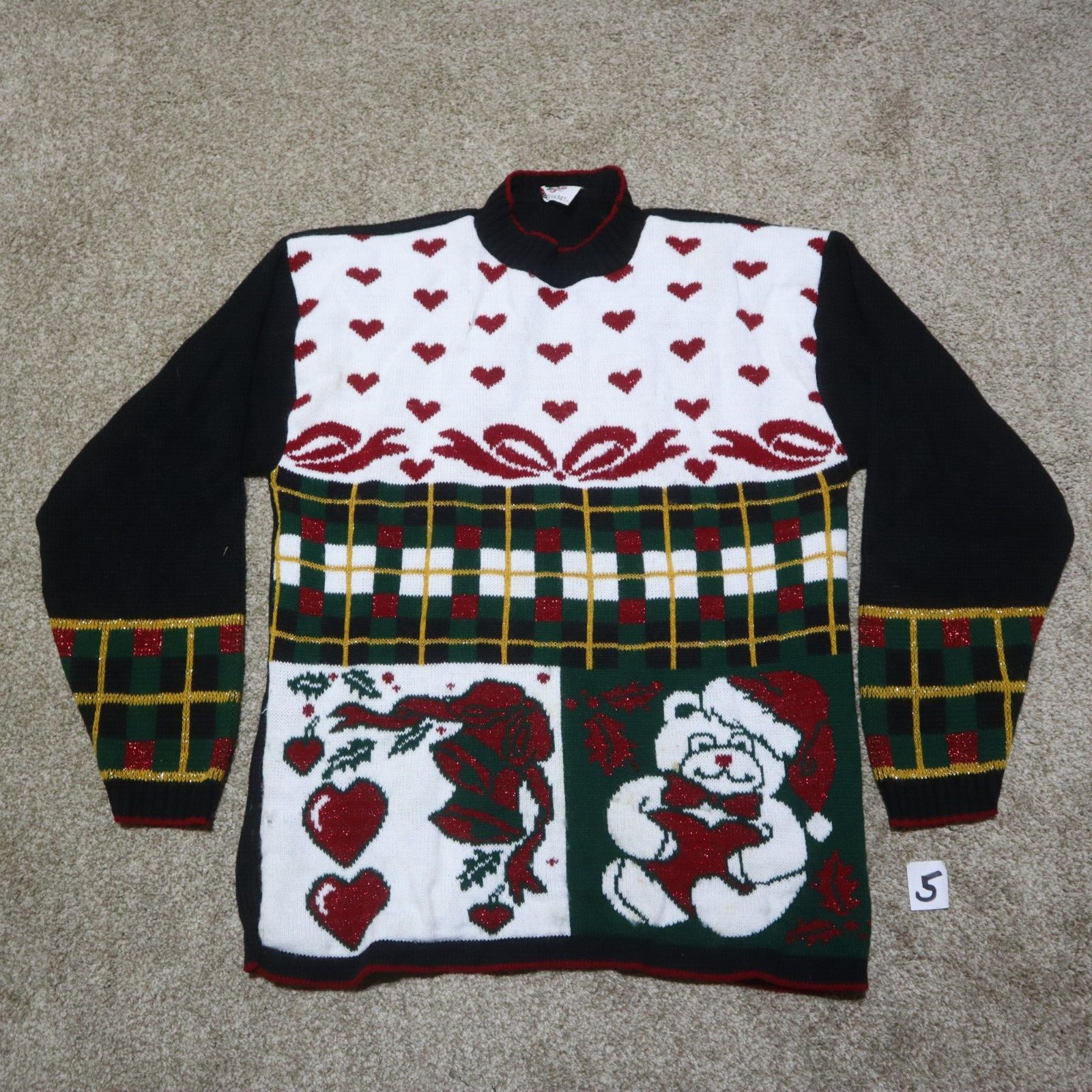 Nutcracker Womens Multicolor Christmas Teddy Bear… - image 1