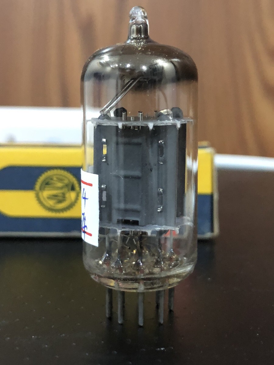 Valvo ECC82 12AU7 E82CC Long Plate 45 Degree D Getter NOS