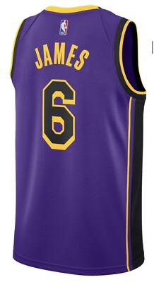 Size XL - Nike Los Angeles Lakers Lebron James #6 Statement