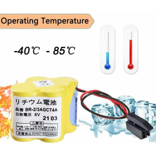 1pcs BR-2/3AGCT4A BR2/3AG BR2/3AGCT4A Batteria per FANUC A98L-0031-0025 con spina US - Foto 6 di 8