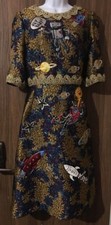 DOLCE & GABBANA Space Collection Embroidered Jacquard Dress -UK 16/IT 48 - £7200