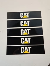 Five AUTHENTIC CATERPILLAR TRACTOR DECALS 6.5”x1.5” NOS NEW Neeg2001