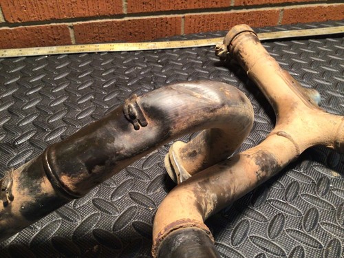 06-09 2007 CRF250R CRF 250R OEM Exhaust Dual Silencer Header Pipe System - Picture 5 of 8