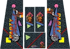 Bally Midway PARTY ANIMAL Pinball Machine Custom CABINET Decal Set