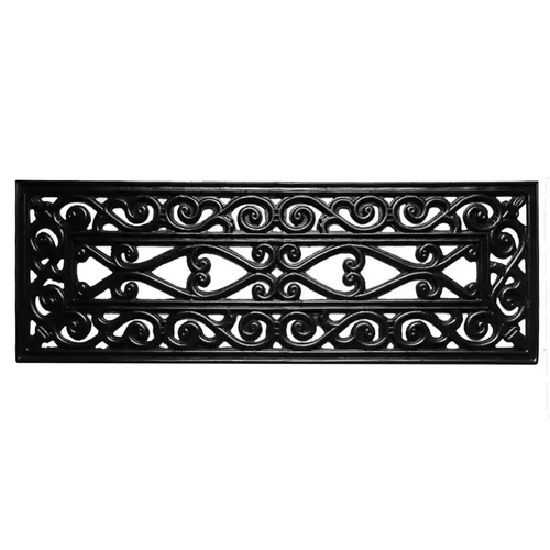 Non-Slip Indoor/Outdoor Rubber Stair Treads,10 In. X 30 In.(Set of 5),Black Wrou