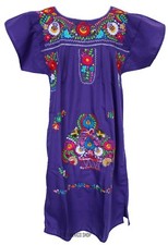 Mexican Dress AUTHENTIC HANDMADE IN MEXICO Embroidered All Sizes Plus Size