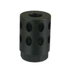 Black 1/2x28 TPI Muzzle Brake Compensator Fit for 9mm Glock - Aluminum