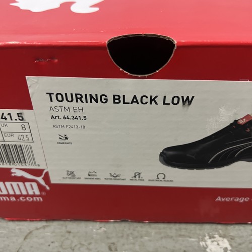 Zapatos de trabajo Puma Safety Touring bajo riesgo eléctrico 643415 negros para hombre talla 9 - Imagen 9 de 9