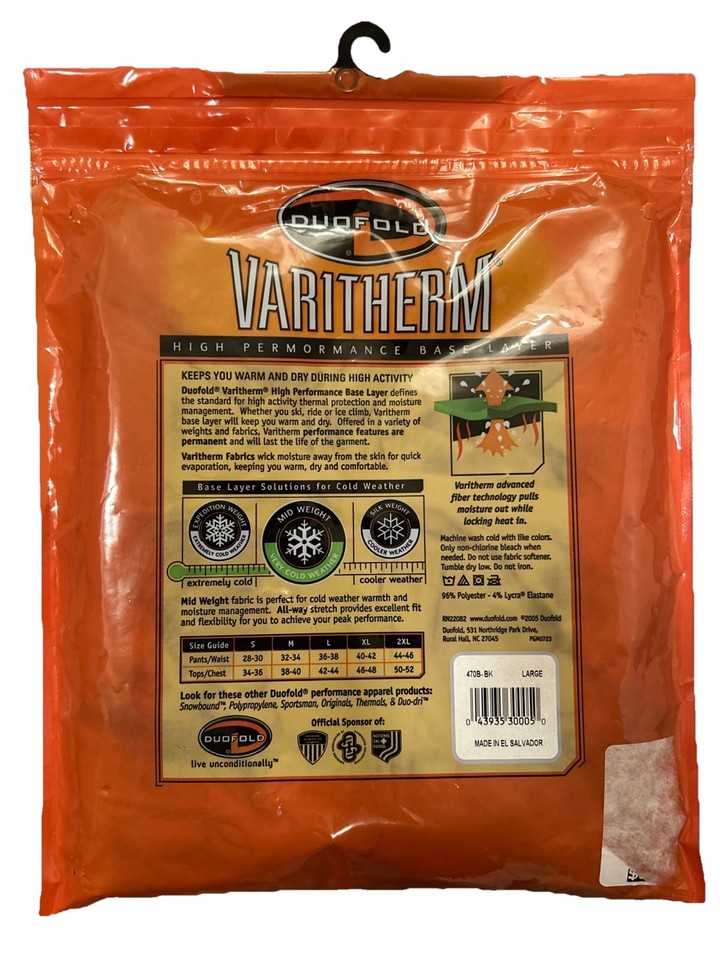 Duofold by Champion® Men's Varitherm MID WEIGHT Base Layer Thermal ...