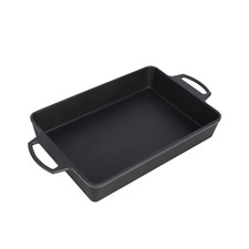 9"x13" Cast Iron Casserole Dish for Oven, 4.8 Quart Rectangular Baking Pan an...