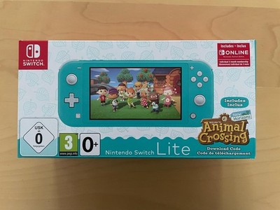 Nintendo Switch Lite Spielkonsole - Türkis - Animal Crossing 3 Monate Abo - neu