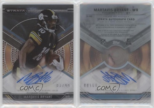 2015 Topps Strata Auto Blue 83/99 Martavis Bryant #SA-MB Auto 9pd - Picture 3 of 3