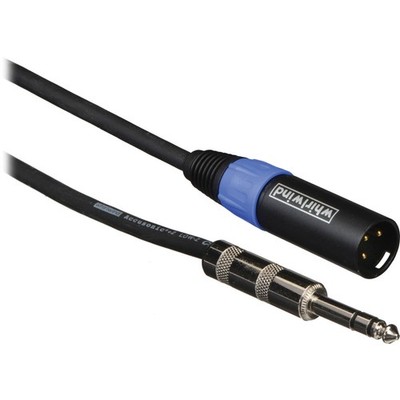 Whirlwind STM10 10' 3-Pin Male XLR to 1/4'' Male TRS Balanced Cable
