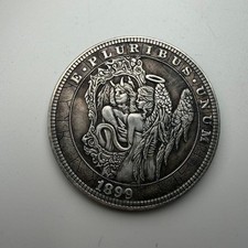 Collectible Coin Ancient Coin 1899 Angel & Devil Commemorative Medal Collectible