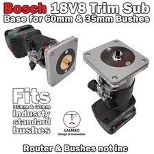 Bosch 18V8  Trim Router Sub-Base  for 60mm & 35mm Bushes + Screws - INC P&P