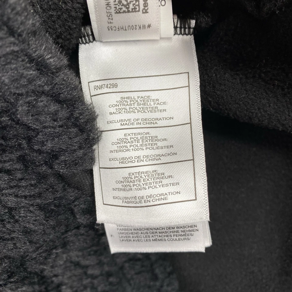 Chaqueta polar Reebok para jóvenes niñas talla pequeña (7-8) negra bolsillos cuello falso Foto 4 de 4