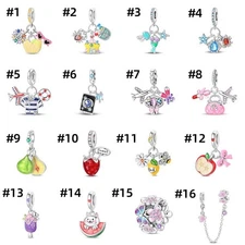 KUNSIR 16 Optional 925 Sterling Silver Charm For Bracelet Dangle DIY Charm Bead