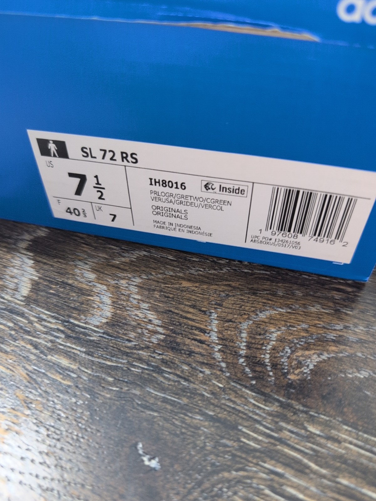 adidas Originals Men's SL 72 RS Shoes in Green and White 7.5 men IH8016 thumbnail 7