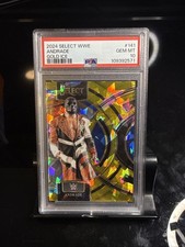 PSA 10  Pop 1 2024 Panini  WWE 141 Andrade Premier Level Gold Ice Prizm /10 SSP 