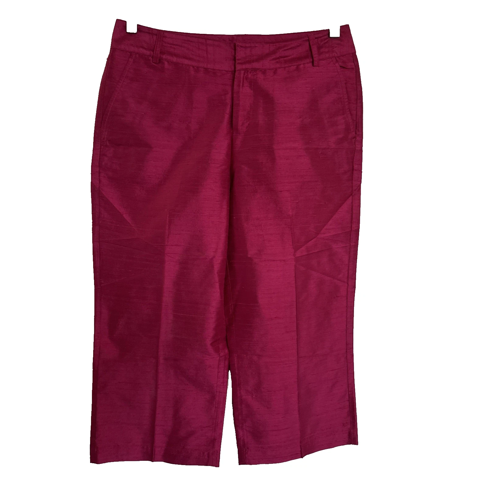 RALPH LAUREN Fuscia Pink Cropped Pants 6 P Petite Capri