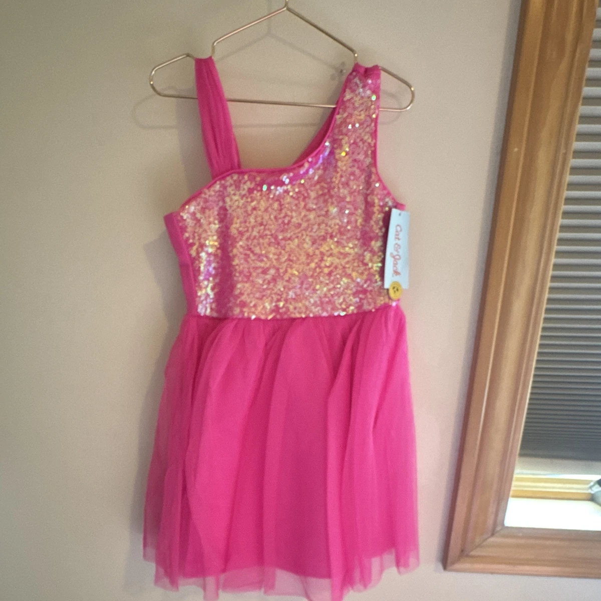 cat and jack pink sequin dress Girls' Flutter Sleeve Sequin Dress