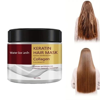 Kollagen Keratin Haarmaske Behandlung Tiefenreparatur beschädigtes krauses Haar weich glatt