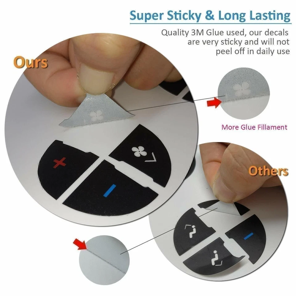Adesivo adesivo painel de correção botão rádio vinil preto para 2007-2015 Chevy GM Buick - Imagem 3 de 4