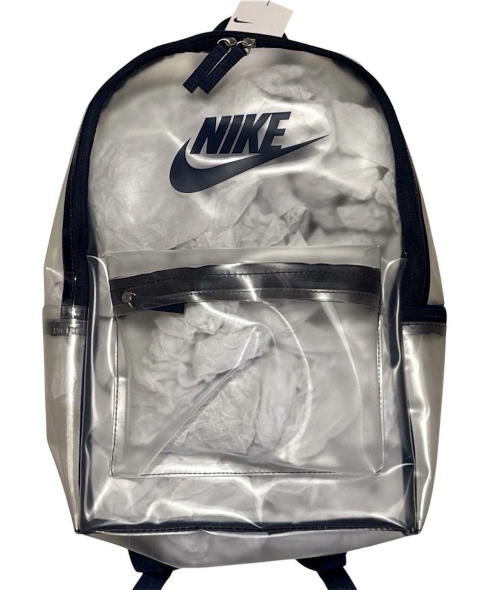 New Nike Heritage Crystal Backpack (25L) Clear Navy Blue HV8920-907 New Nike Heritage Crystal Backpack (25L) Clear Navy Blue HV8920-907