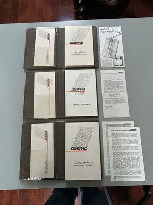 Vintage COMPAQ PLUS manuals   Reference Guides for DOS 2.0, BASIC, OPS   UNUSED