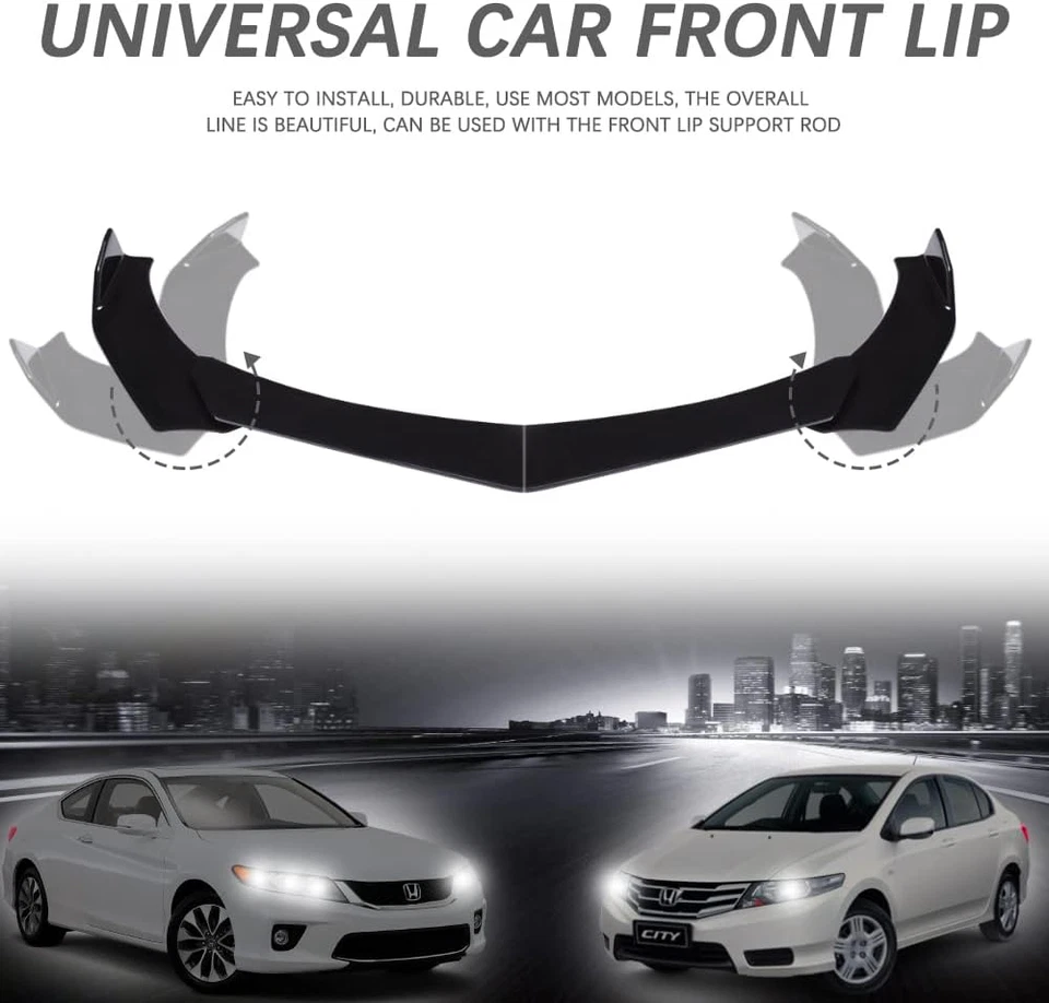 For Audi A4 B6 A5 A6 A7 S8 Front Bumper Lip Spoiler Splitter Car Body Rear - Image 3 of 4