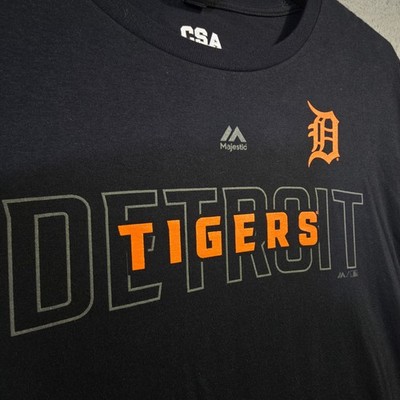 MLB Detroit Tigers Shirt MENS 3XL Black Baseball CASUAL Sports Long Sleeve NWT